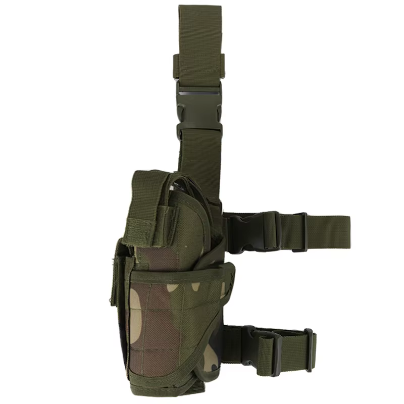 Funda táctica pierna nailon para pistola – Caza tiro airsoft - imagen 4