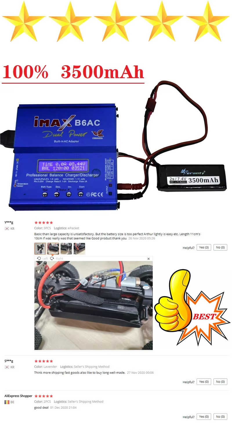 Batería Lipo Teranty 2S 7,4V para Wltoys 144001