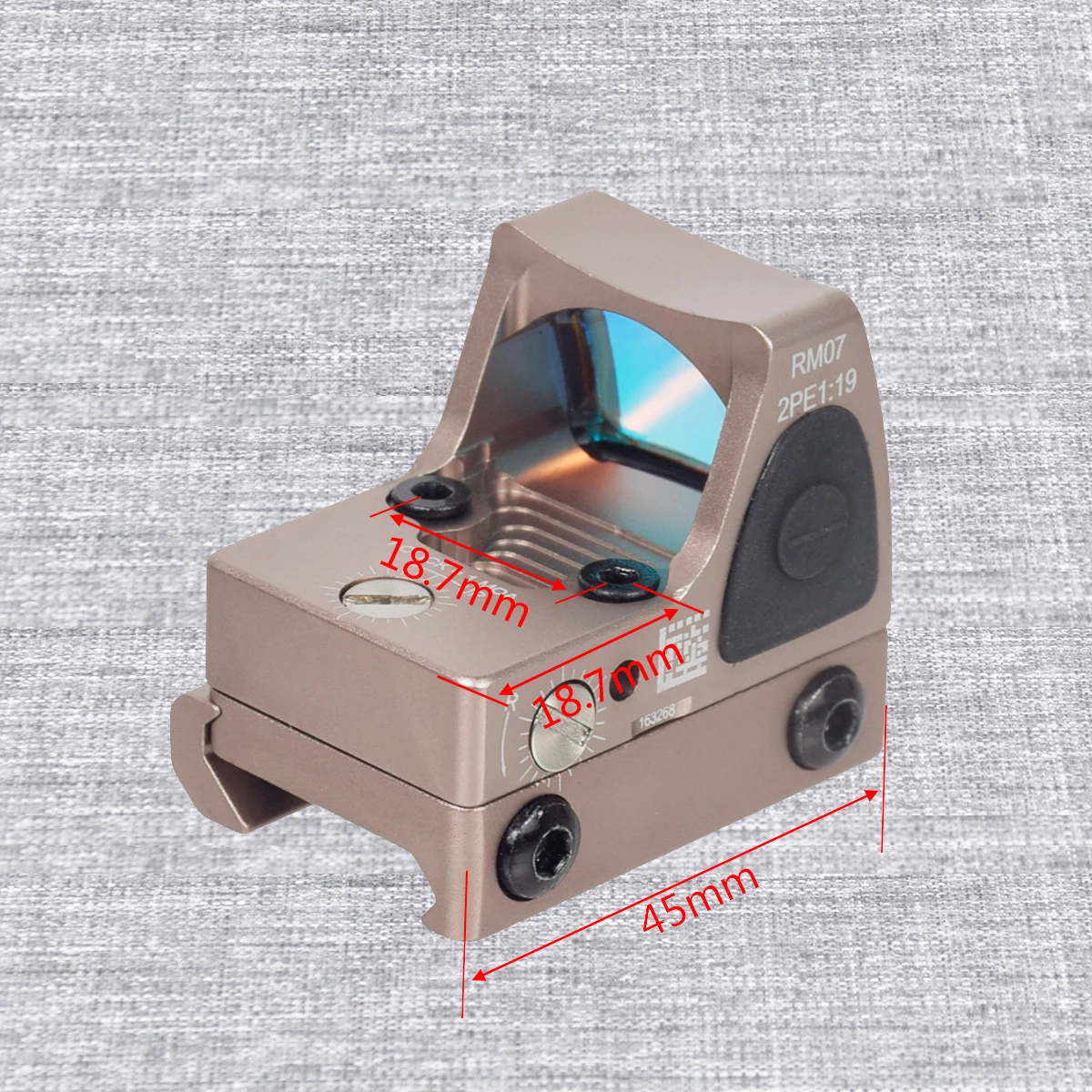 Mira punto rojo táctico RM SR Glock 17 riel Picatinny - imagen 4