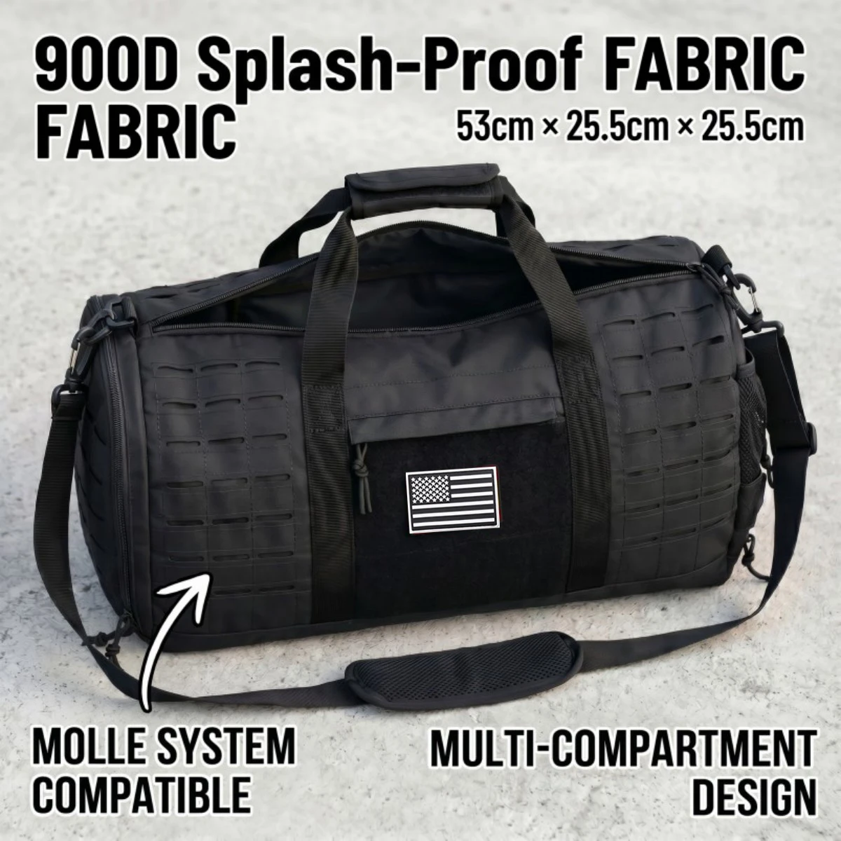 Bolsa táctica de viaje con bolsillo para calzado y deporte - imagen 3