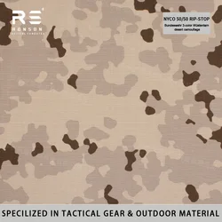 Tela táctica ripstop NYCO camuflaje desértico tricolor para uniformes
