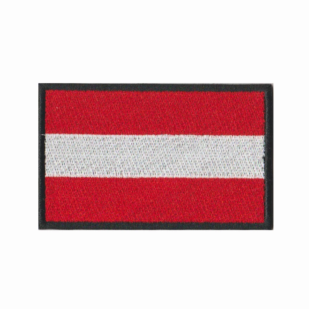 Parche bordado bandera austriaca – Militar con velcro termoadhesivo - imagen 2