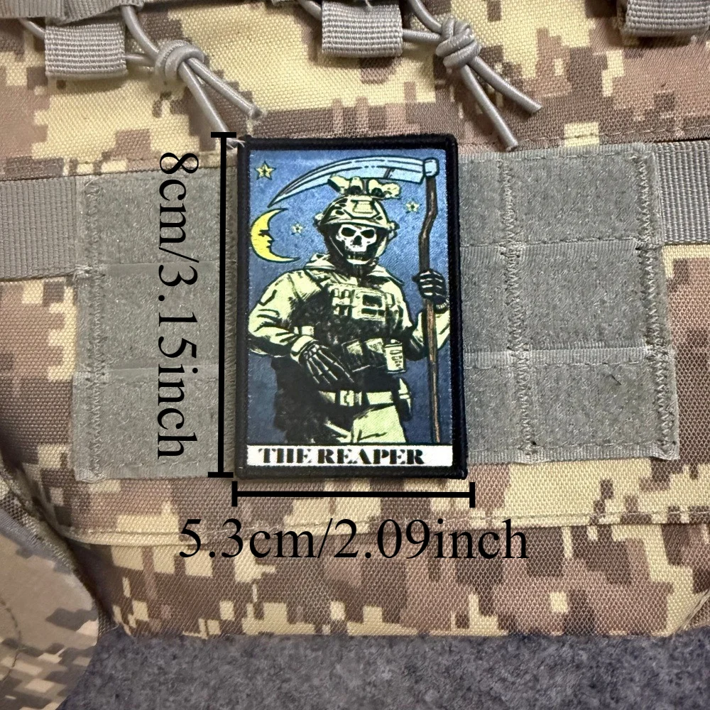 Parche táctico bordado anime lobo búho – con velcro para mochila - imagen 5