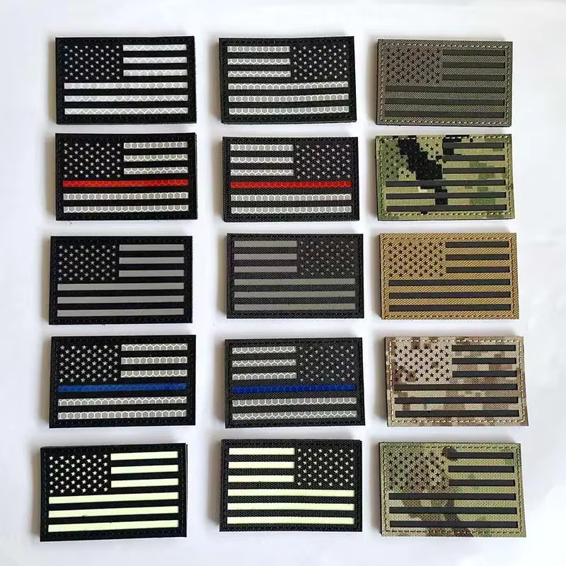 Parche táctico infrarrojo bandera USA reflectante con velcro - imagen 4