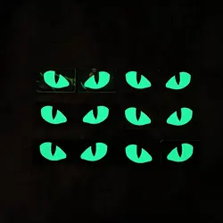Parches tácticos luminiscentes ojos de gato para casco y mochila