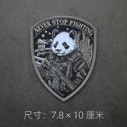 Parche táctico de velcro para mochila Panda