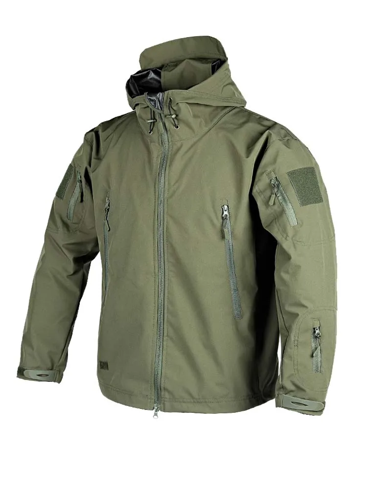 Chaqueta softshell táctica impermeable Sharkskin con capucha - imagen 5