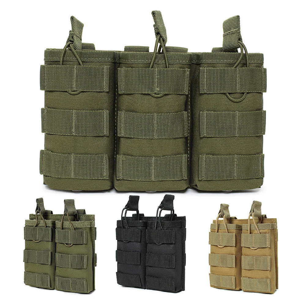 Funda Cargador TRIPLICADA Magnética 1000D Nylon MOLLE AR-15 AK Airsoft - imagen 2