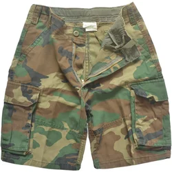 Pantalón corto militar de sarga tratada con cremallera de cobre