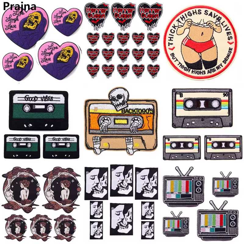 Parche calavera Punk Prajna - set de 10