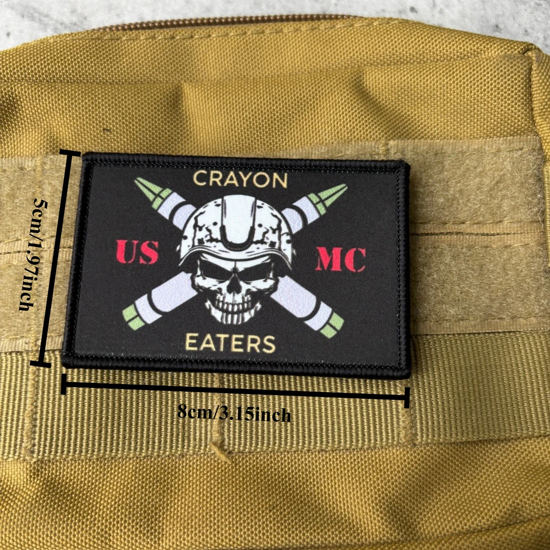 Parche táctico meme militar Crayon Eaters con gancho y bucle - imagen 2