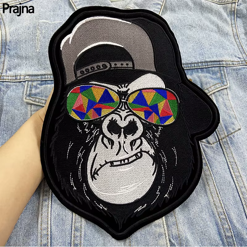 Parche Animal Punk termoadhesivo bordado para chaqueta
