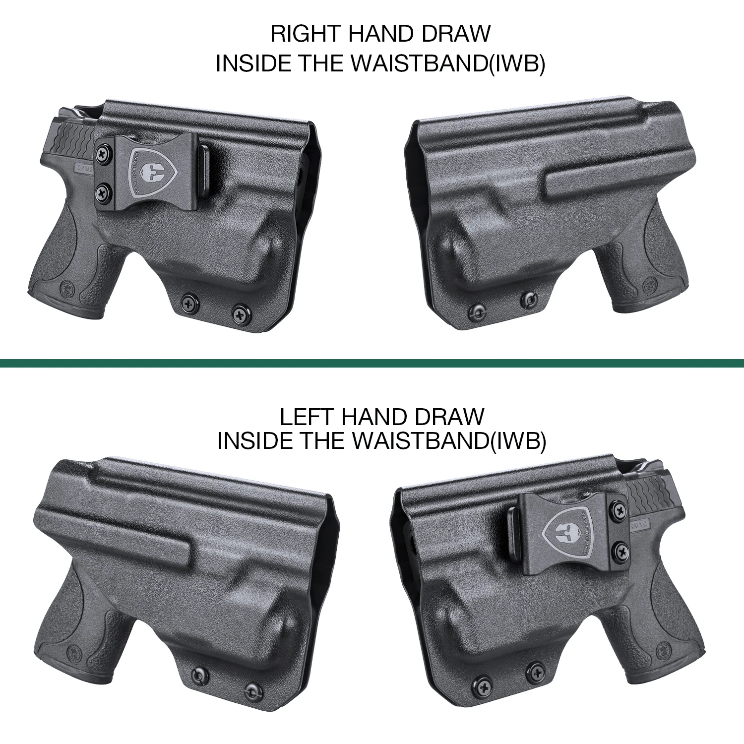 Funda IWB Kydex para M&P Shield con linterna táctica, diestro/zurdo - imagen 3