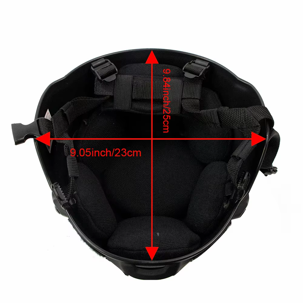 Casco táctico MICH 2000 ABS con protección auditiva y riel Picatinny - imagen 4