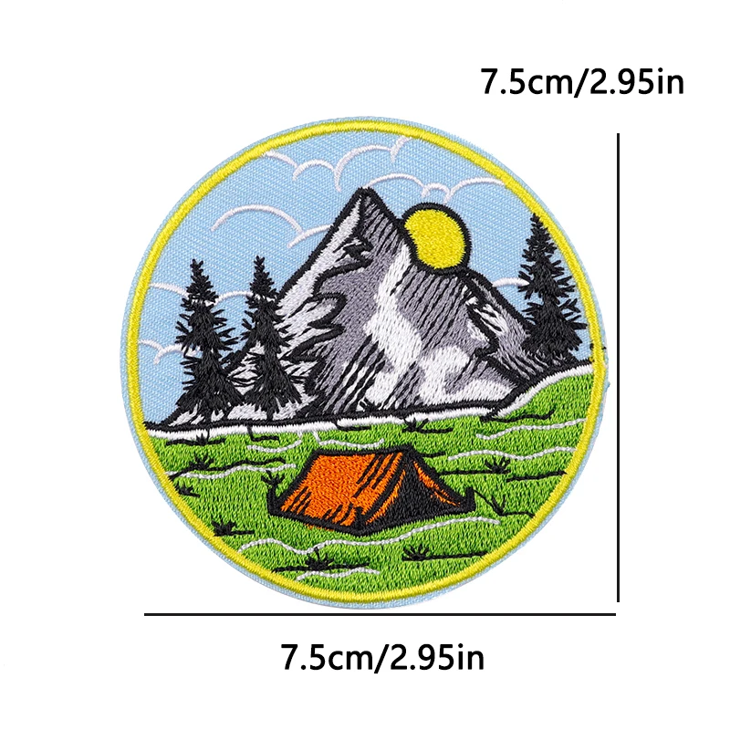Adventure Wild parche táctico bordado termoadhesivo para montaña