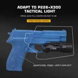 Funda táctica Kydex P226 con X300, rápida liberación MOLLE ajustable