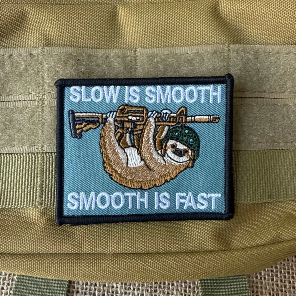 Parche táctico bordado perezoso con velcro para mochila o chaleco - imagen 2