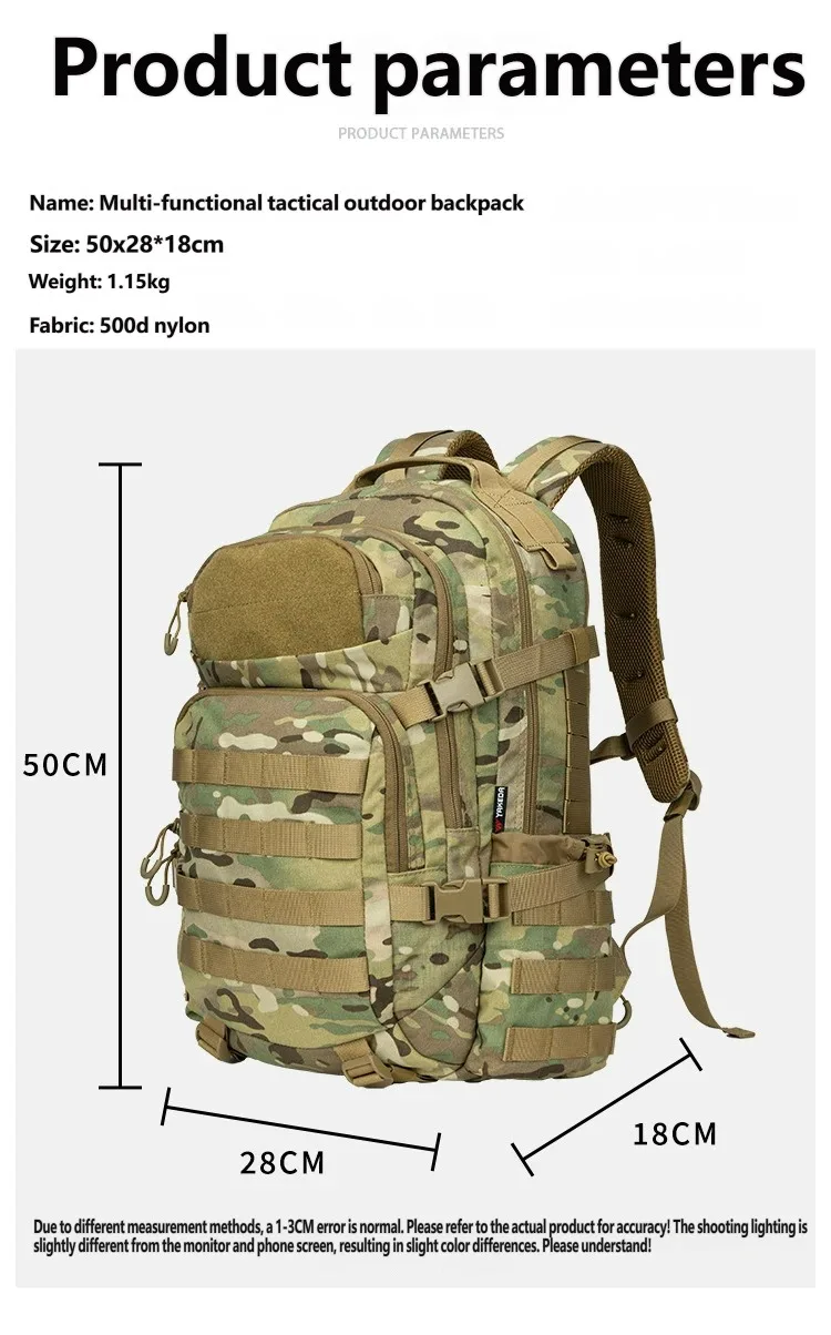 Mochila táctica Yakeda de nailon camuflaje ligera para outdoor - imagen 3