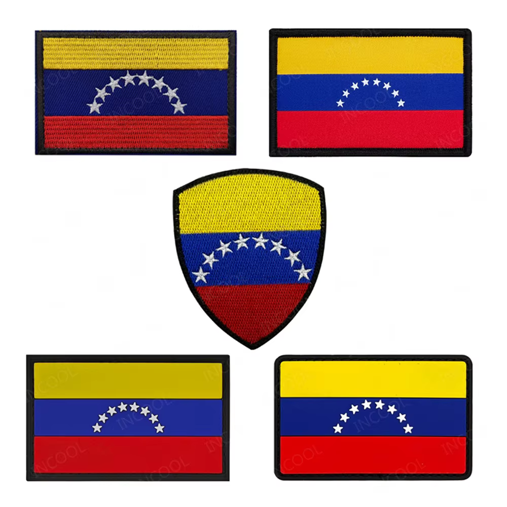 Parche bordado bandera Venezuela – Insignia táctica reflectante para hombro - imagen 3