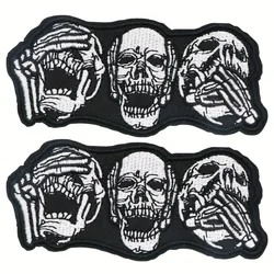 Parche bordado calavera táctica – ideal para coser y personalizar