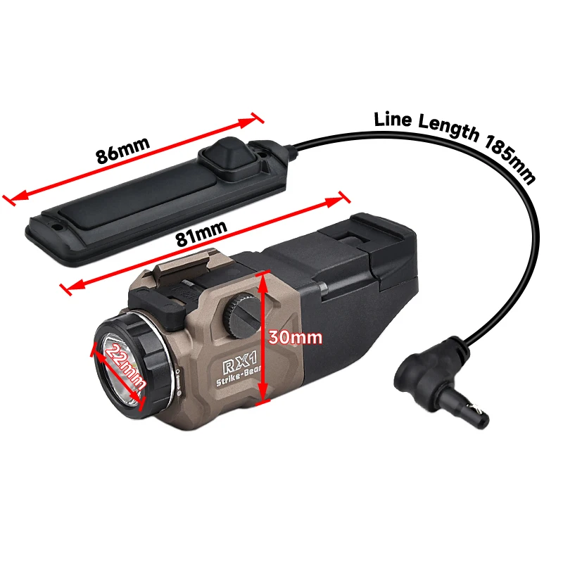 WADSN PX1 linterna táctica mini LED blanco para Airsoft con Picatinny - imagen 4