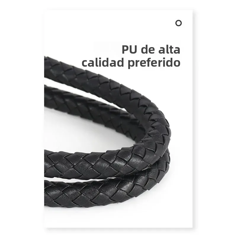 Correa de cuero para bolso mano tejida, hazlo tú mismo - imagen 5