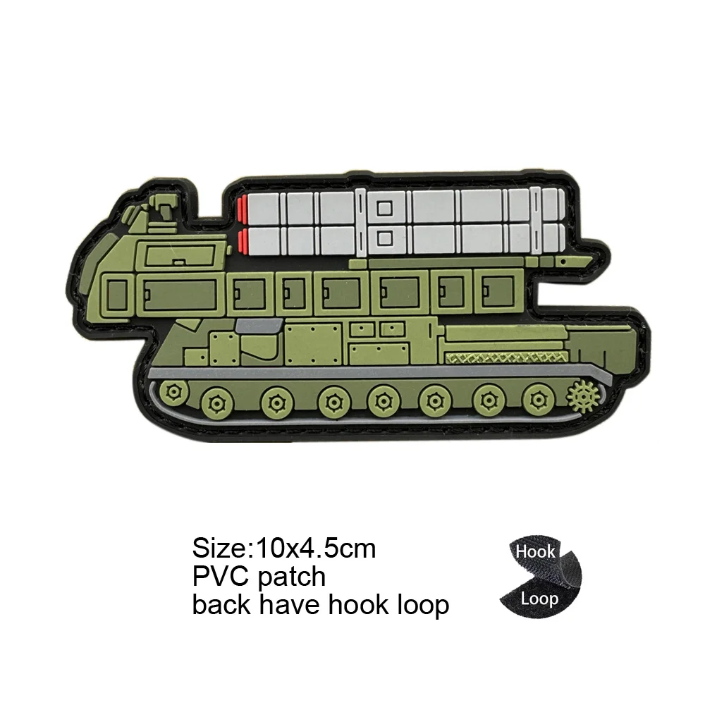 Parche adhesivo PVC tanque militar – Para mochila o chaleco táctico - imagen 4