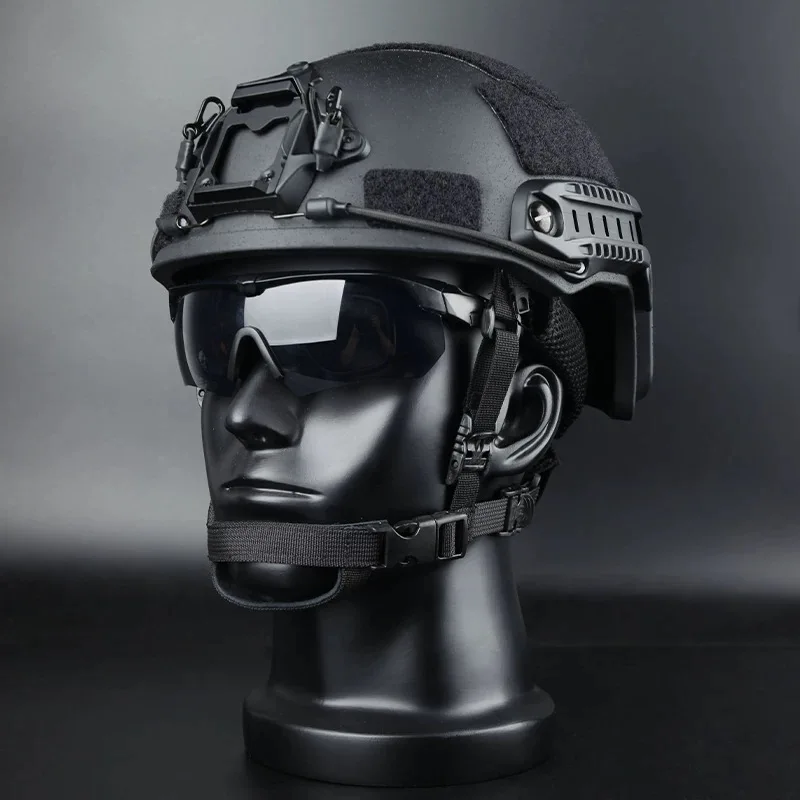 Quick MH Casco antidisturbios fibra de vidrio – Uso táctico exterior - imagen 5