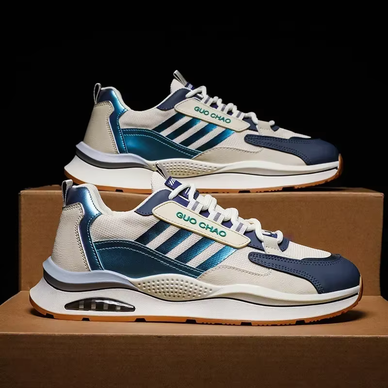 Zapatillas de malla con plataforma para hombre, deportivas - imagen 2