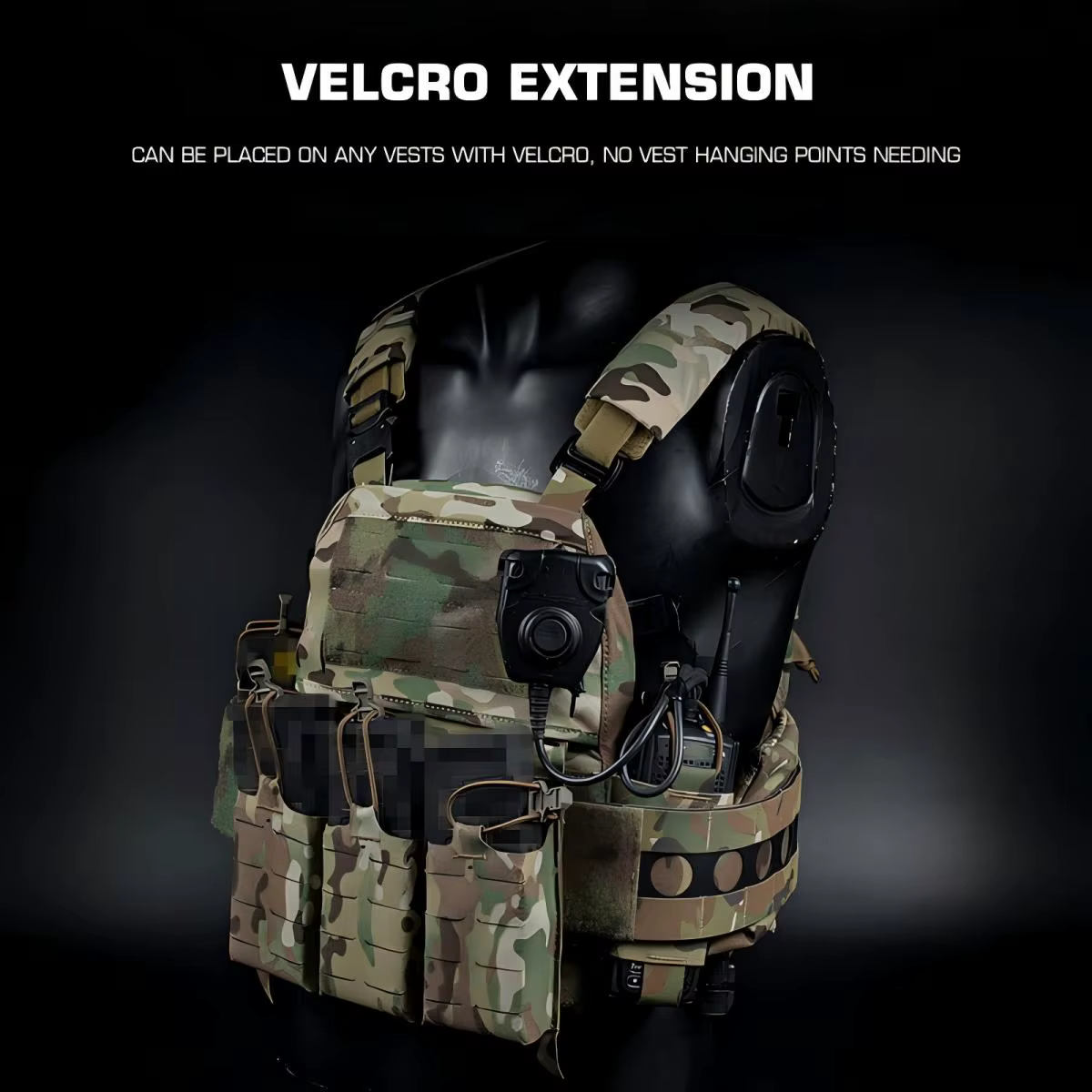 Bolsas laterales MOLLE universales para radio y cargador táctico