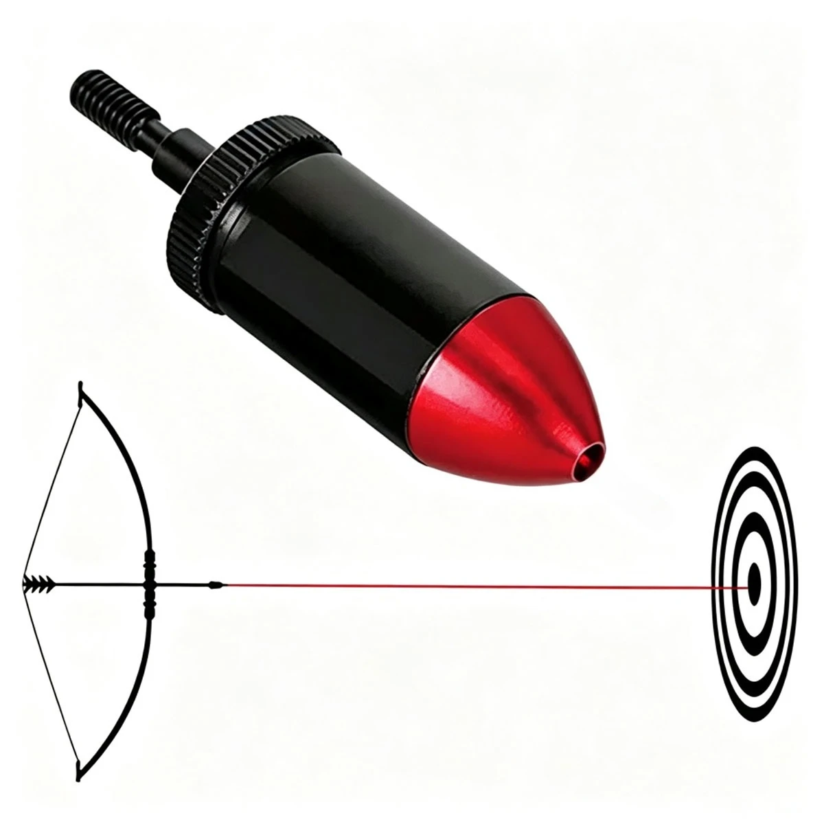 Mira telescópica táctica con láser rojo para arco compuesto tiro - imagen 3