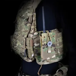 Funda táctica MOLLE para walkie talkie lateral con bolsillo