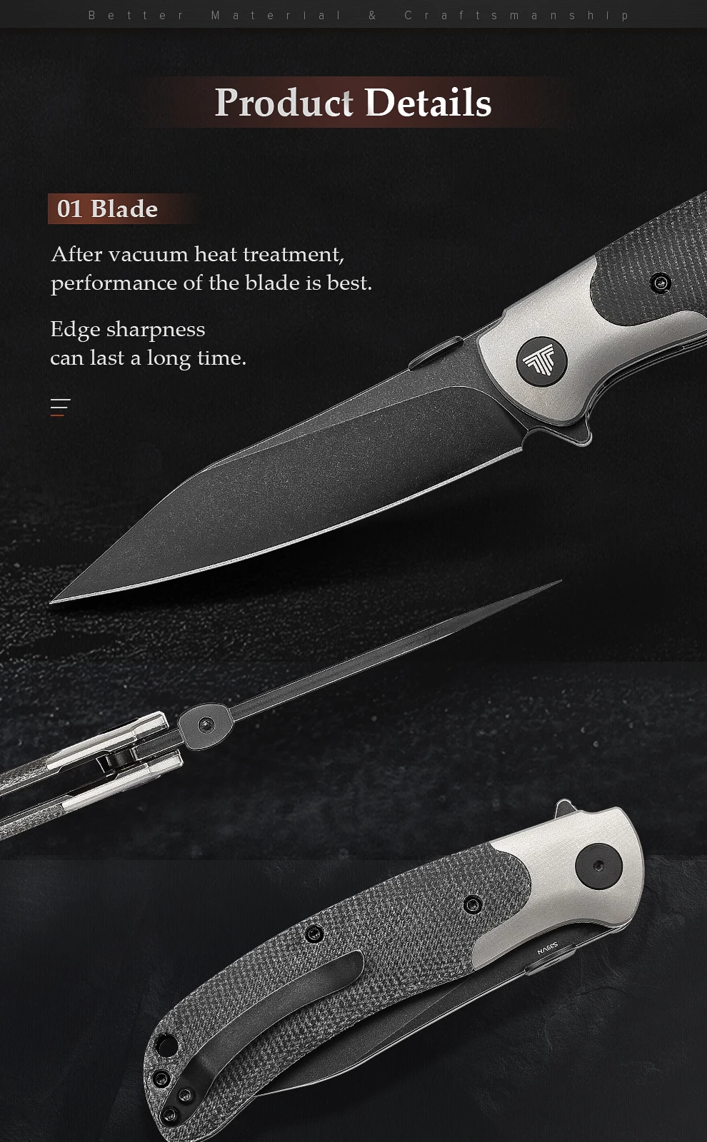 Cuchillo TRIVISA EDC en mano: equilibrio entre hoja y mango
