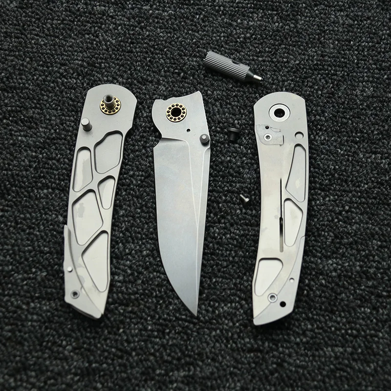 LEMIFSHE Waka cuchillo plegable EDC mango titanio para camping - imagen 5