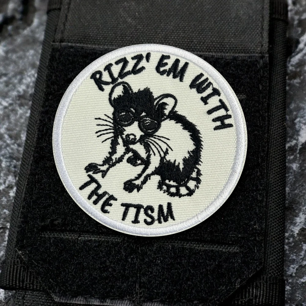 Parche táctico ratón dibujos animados bordado con velcro MOLLE - imagen 4