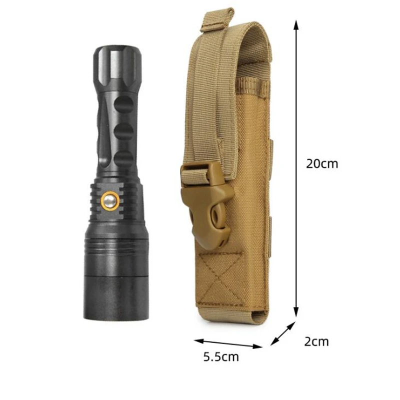 Funda táctica MOLLE para linterna, estuche EDC cinturón - imagen 5
