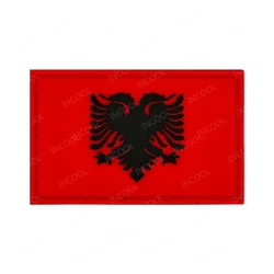 Parche táctico reflectante Albania – PVC para uniforme o equipo