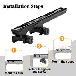 Adaptador elevador mira telescópica Picatinny Dovetail para rifle