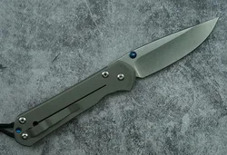 Sakura Cuchillo plegable EDC hoja de acero y mango titanio