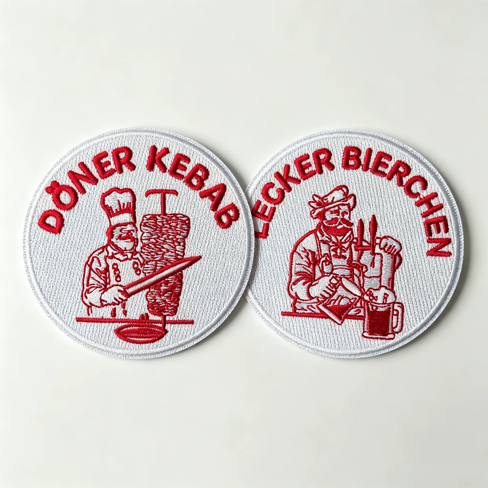 Parche bordado Doner Kebab Chef morale redondo para mochila - imagen 4