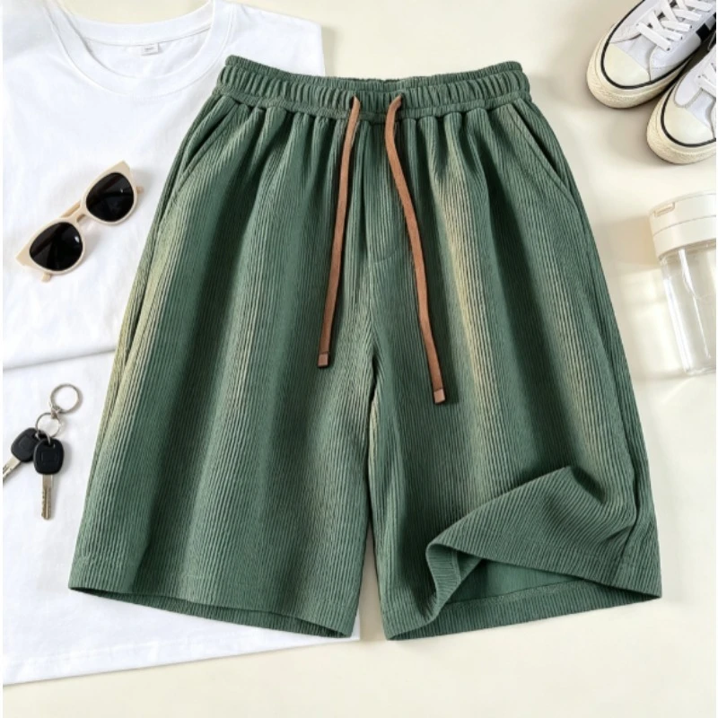 Pantalones cortos de secado rápido de seda helada holgados hombre - imagen 3