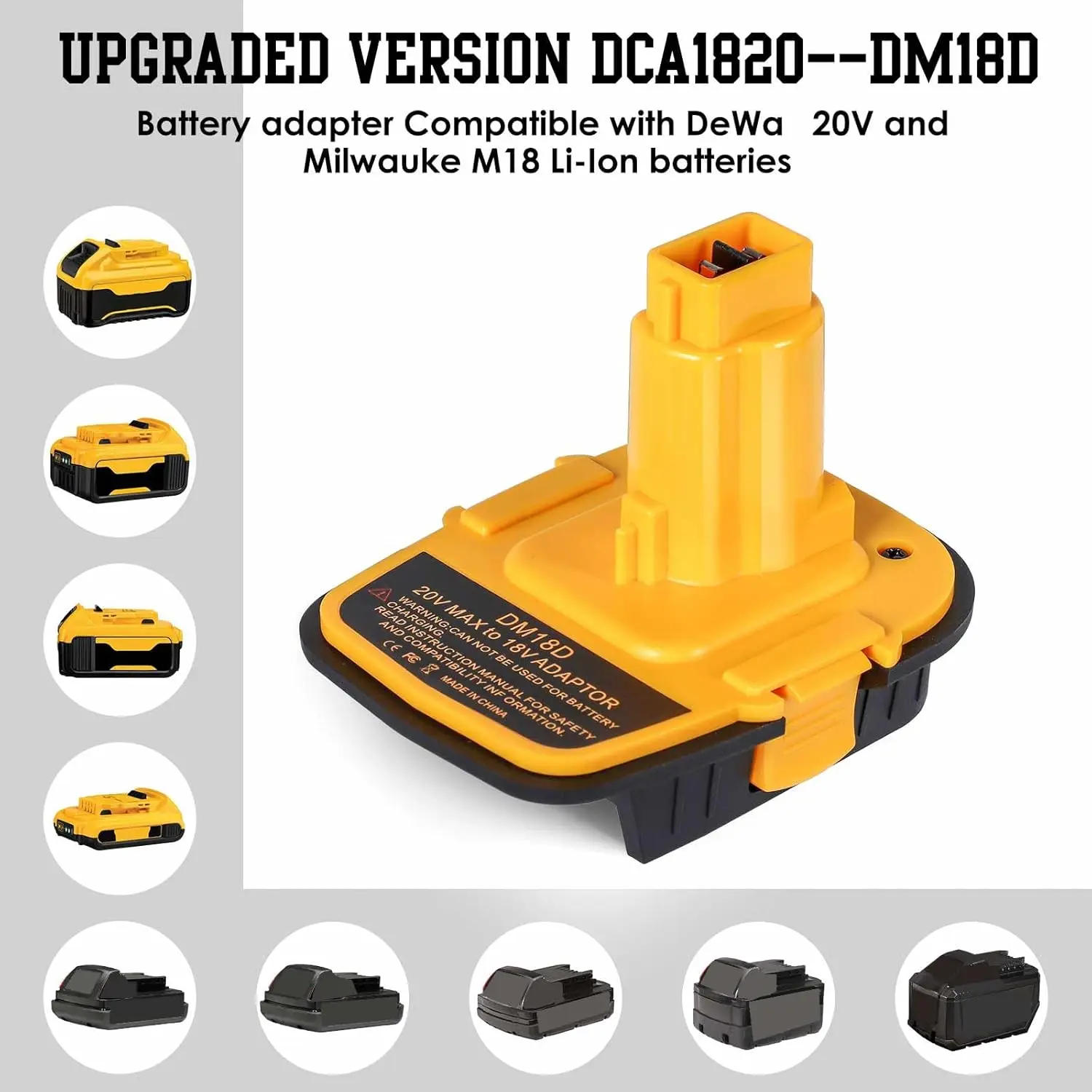 Adaptador batería Dewalt 20V para convertir Milwaukee 18V a NiCd/NiMH - imagen 5