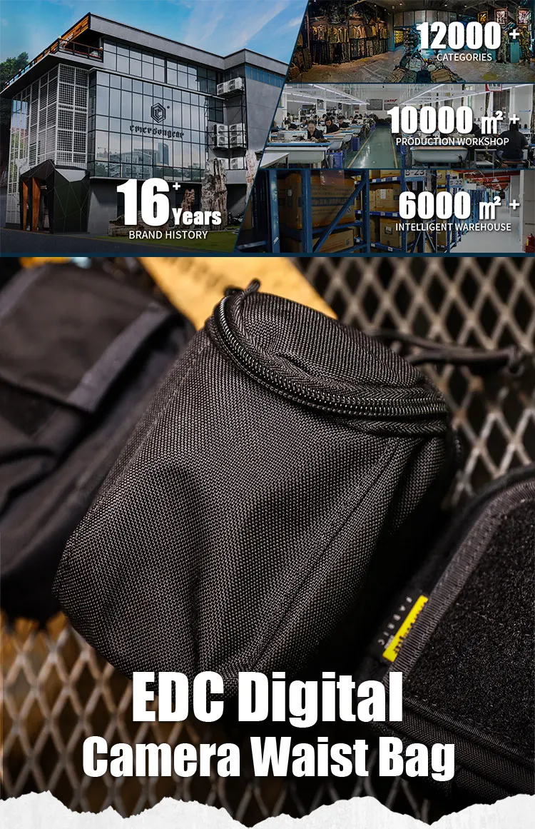 Riñonera táctica estilo EDC con sistema MOLLE