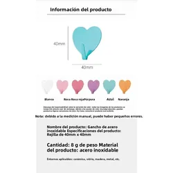 Gancho adhesivo fuerte sin perforaciones ni marcas para hogar y puerta