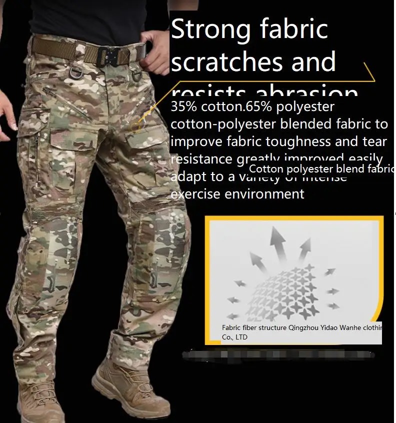 Camuflaje de temporada en pantalón táctico