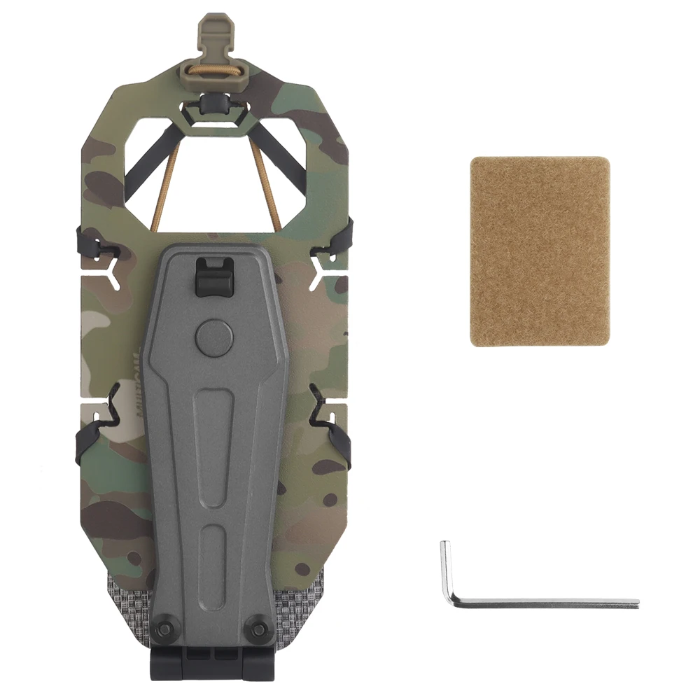 Chaleco táctico MOLLE con soporte giratorio para teléfono de pecho