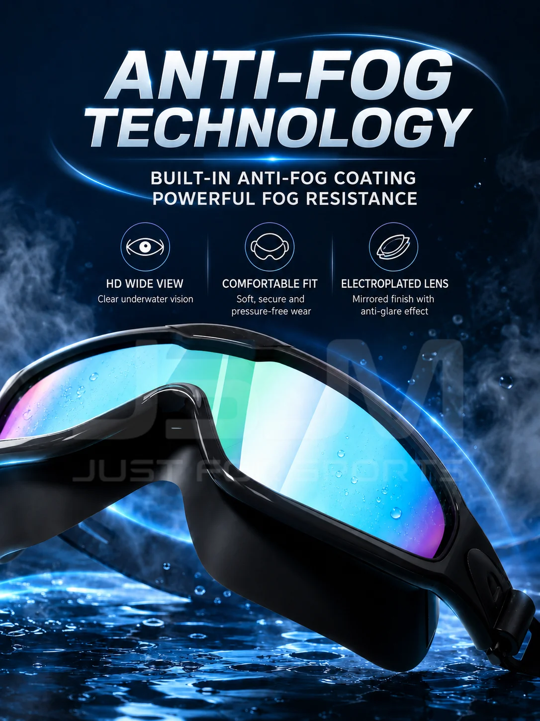 Gafas natación adulto antivaho UV400 con kit completo - imagen 4