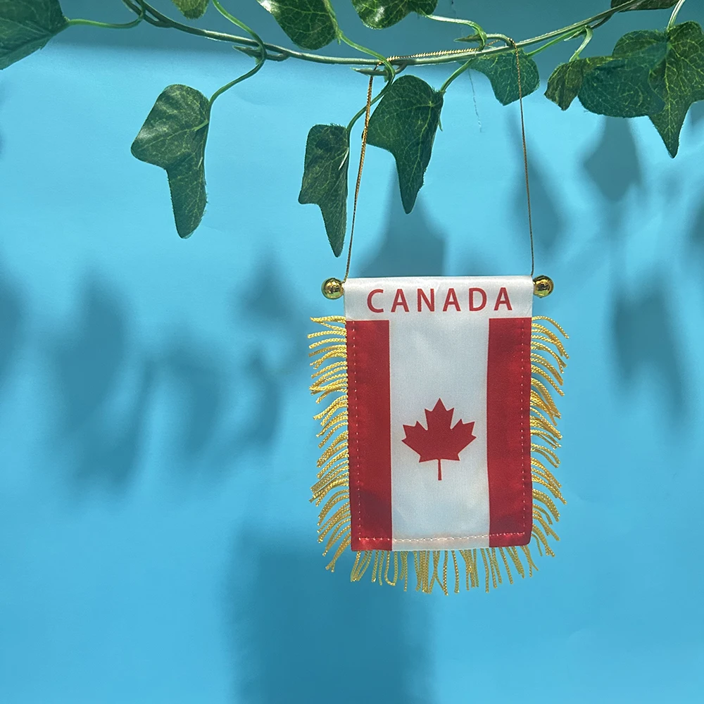 Mini bandera de Canadá para colgar en la ventana