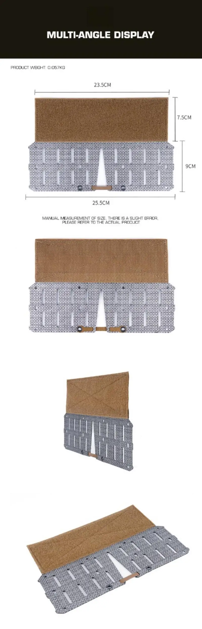 Detalle de la adaptación Molle en el panel Poseidon