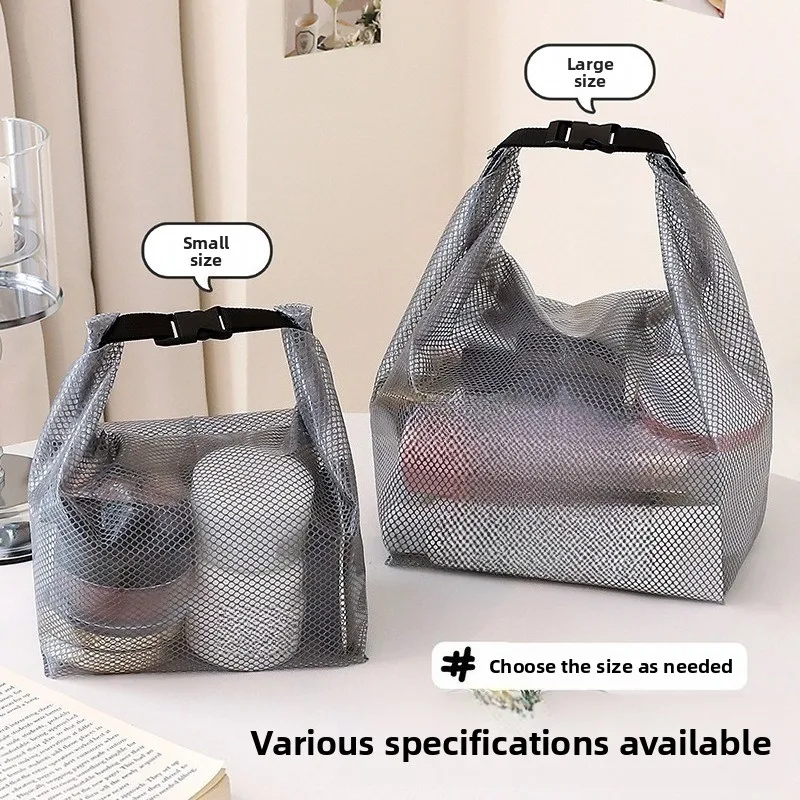 Bolsa impermeable de gran capacidad abierta y lista para guardar
